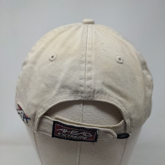 Richmond County Strapback Hat Tan Extreme Fit Embroidered Horseshoe Ahead - Picture 5 of 8